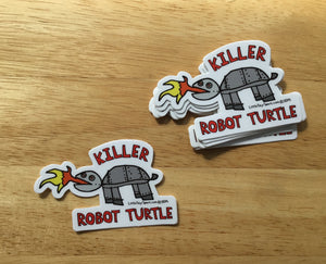 Killer Robot Turtle Sticker