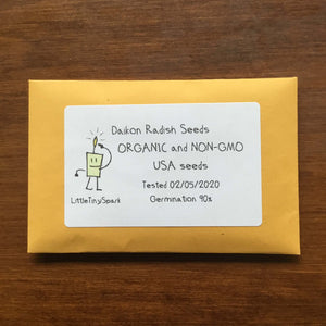 Daikon Radish Seeds - Organic, Non-GMO