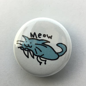 Blue Cat 1.25" Button
