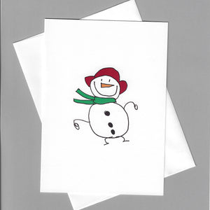 Snowman with Red Hat Card
